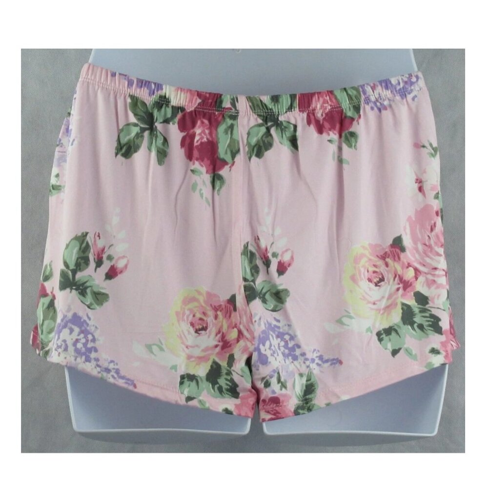 Flora Nikrooz Women's 3-Piece Cami Shorts & Robe Pajama Set, Pink Floral, Large - Picture 6 of 6